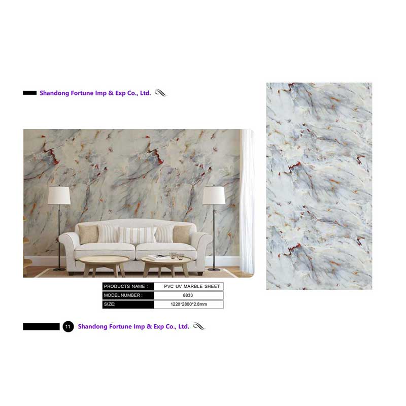 UV Coated PVC Marble Wall Sheets
